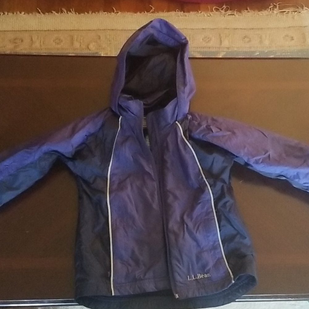 LL Bean purple boy girl lightweight jacket size 5/6